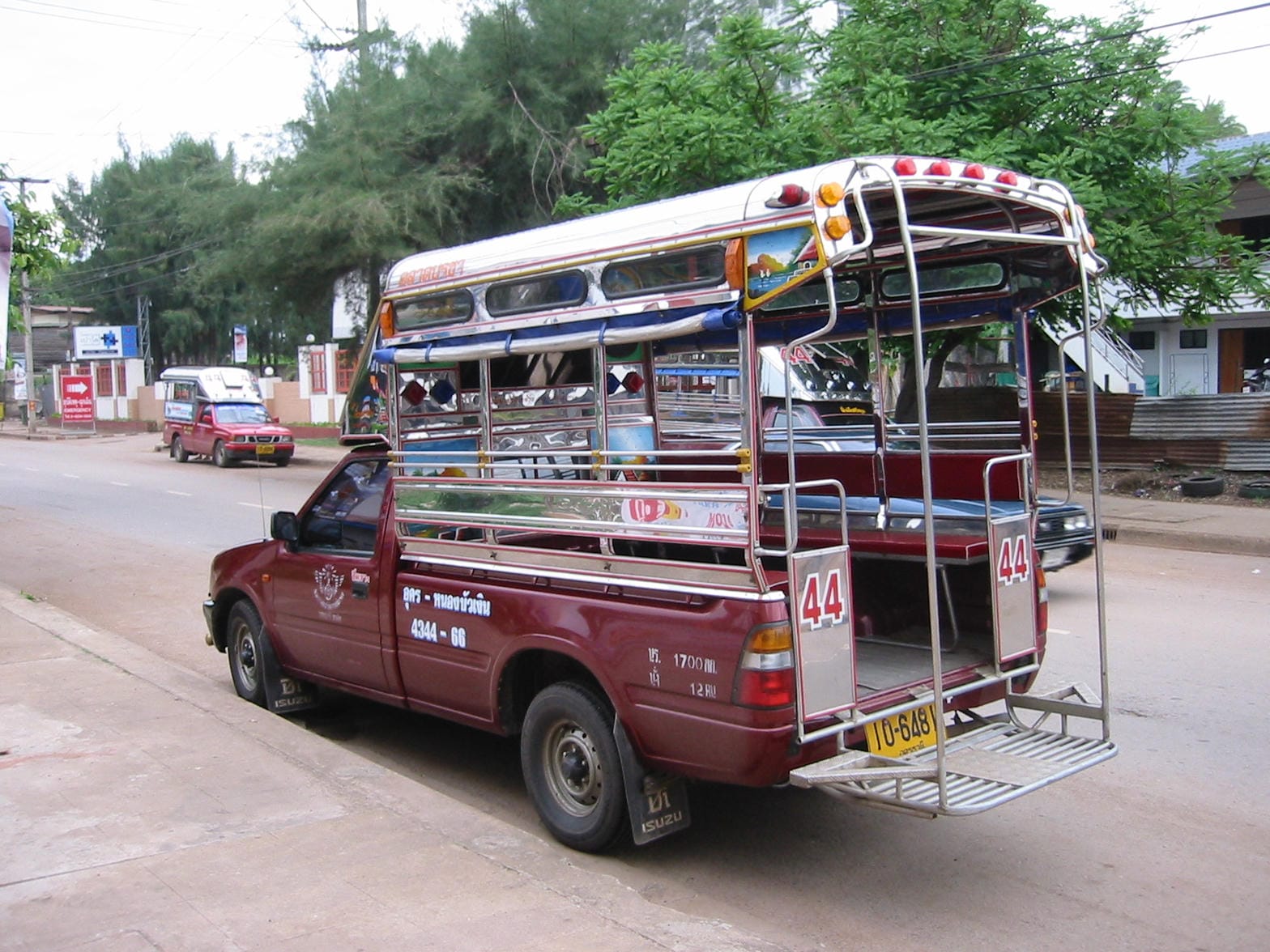 Red Baht Bus songthaew in Pattaya